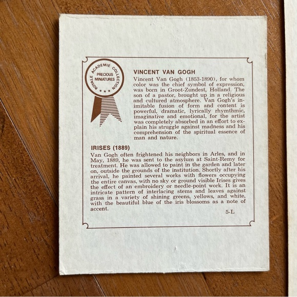 Vintage Miniature Art Prints Van Gogh Degas Picasso Four Classic Paintings - Picture 6 of 14